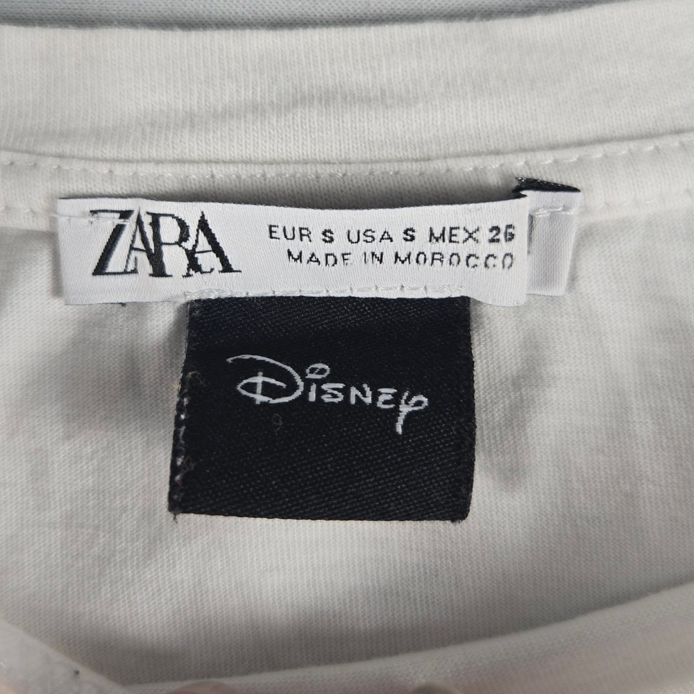 Zara Disney Dumbo Graphic T-Shirt Women Small White Short Sleeve Disneycore - Picture 4 of 8